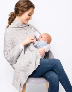 Sale Seraphine Grauer Stillschal Mit Zopfmuster