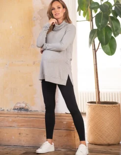 Outlet Seraphine Graues Rollkragen Umstands- & Stilltop