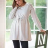 Fashion Seraphine Graues Sweatshirt Umstands- Und Stillkleid Mit Kordelzug
