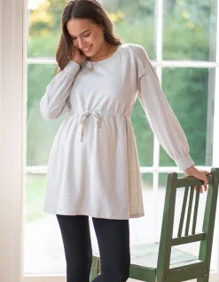Fashion Seraphine Graues Sweatshirt Umstands- Und Stillkleid Mit Kordelzug