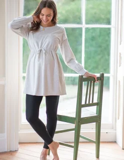 Fashion Seraphine Graues Sweatshirt Umstands- Und Stillkleid Mit Kordelzug