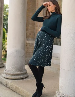 Shop Seraphine Grunes 2-In-1 Umstands- & Stillkleid Mit Tupfen