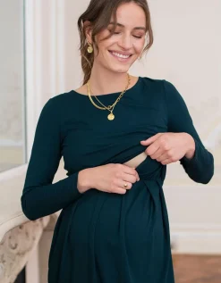 Cheap Seraphine Grunes Still- & Umstandskleid