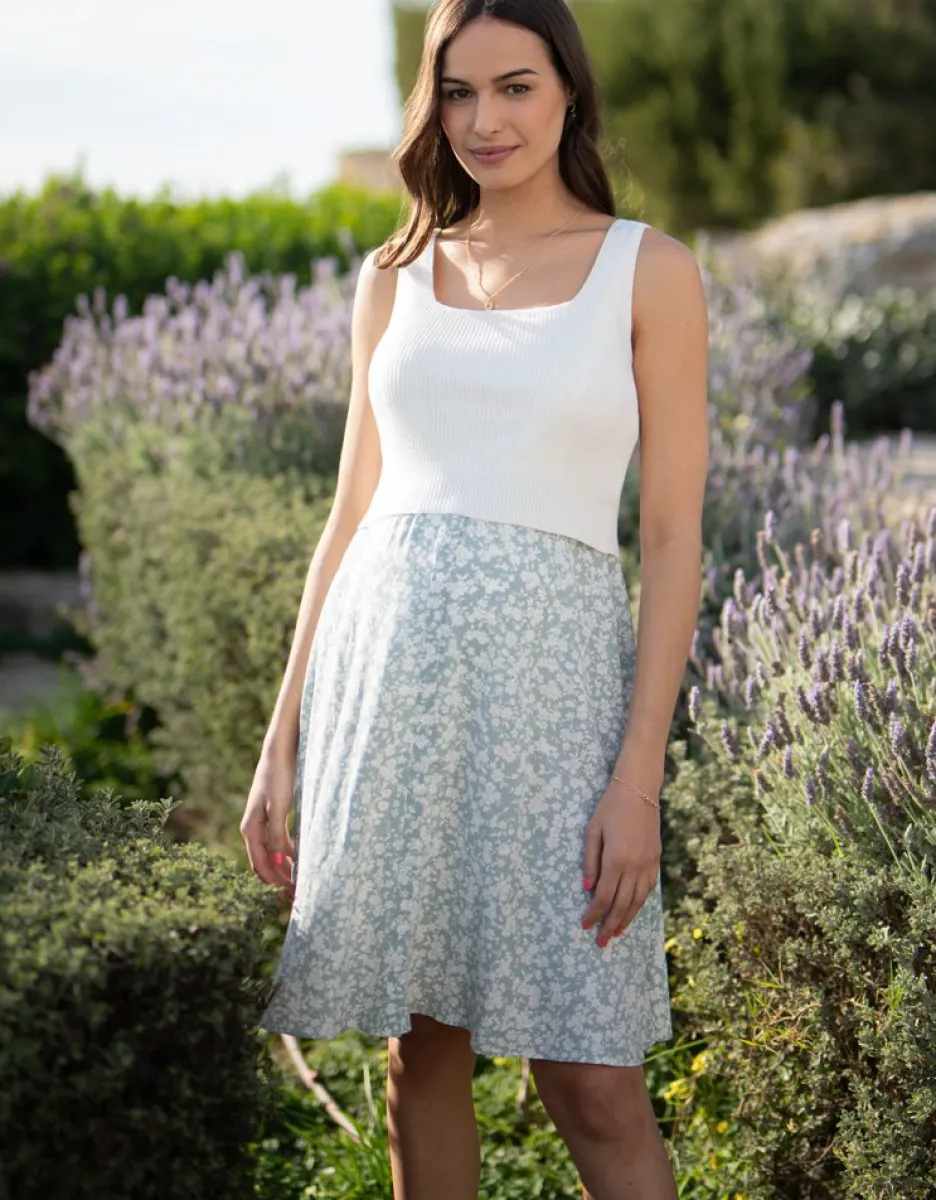 Store Seraphine Grunweises Umstands- & Stillkleid