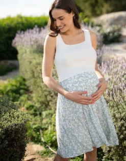Store Seraphine Grunweises Umstands- & Stillkleid