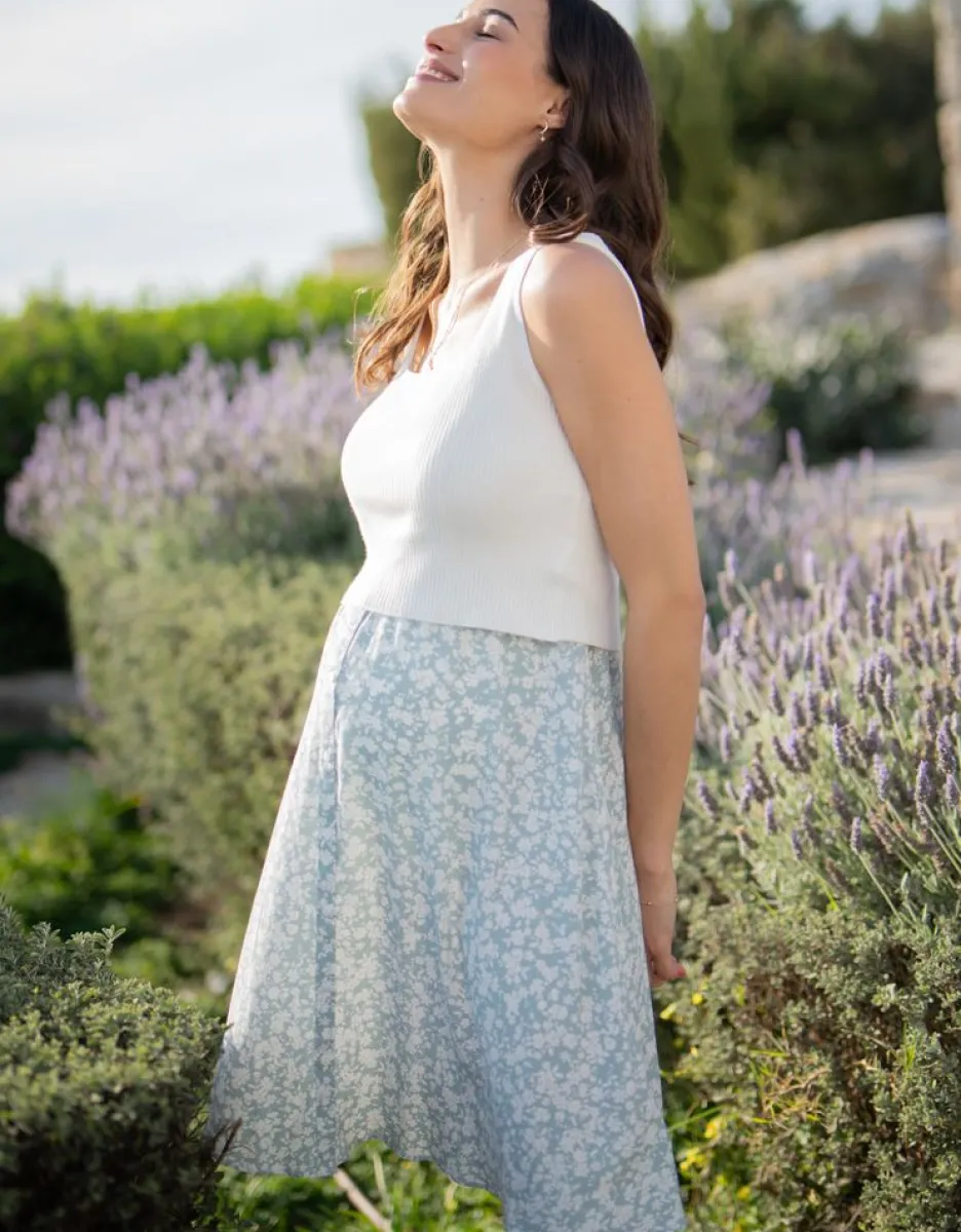 Store Seraphine Grunweises Umstands- & Stillkleid