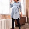 Store Seraphine Helles Chambray Umstandshemdkleid - Baumwolle