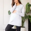 Shop Seraphine Hellgrauer Umstands- & Stillpullover