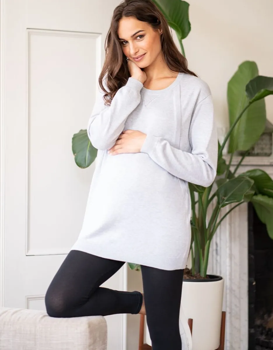 Shop Seraphine Hellgrauer Umstands- & Stillpullover