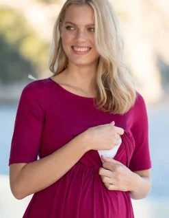 Best Seraphine Himbeerrosa Umstands- Und Stilltop Mit Kurzen Armeln