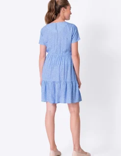 Shop Seraphine Himmelblaues Gestuftes Umstands- & Stillkleid