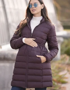 Hot Seraphine Hochwertige 6-In-1 Umstands- & Tragejacke Dunkelrot