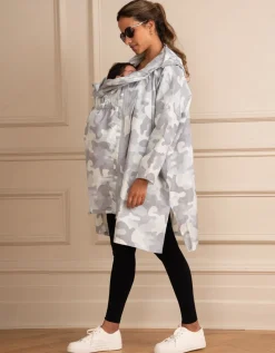 Fashion Seraphine 3 In 1 Mutterschafts- Und Babytragejacke Wasserfest Grau Camouflage