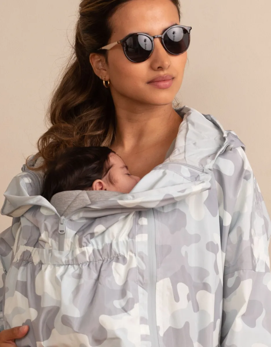 Fashion Seraphine 3 In 1 Mutterschafts- Und Babytragejacke Wasserfest Grau Camouflage