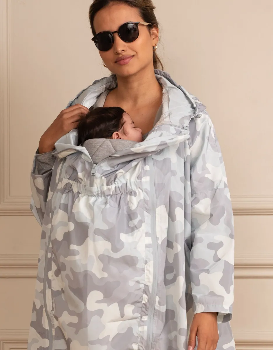 Fashion Seraphine 3 In 1 Mutterschafts- Und Babytragejacke Wasserfest Grau Camouflage
