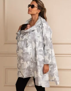 Fashion Seraphine 3 In 1 Mutterschafts- Und Babytragejacke Wasserfest Grau Camouflage