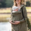 Shop Seraphine Khaki 3 In 1 Umstands- & Tragehoodie Baumwolle