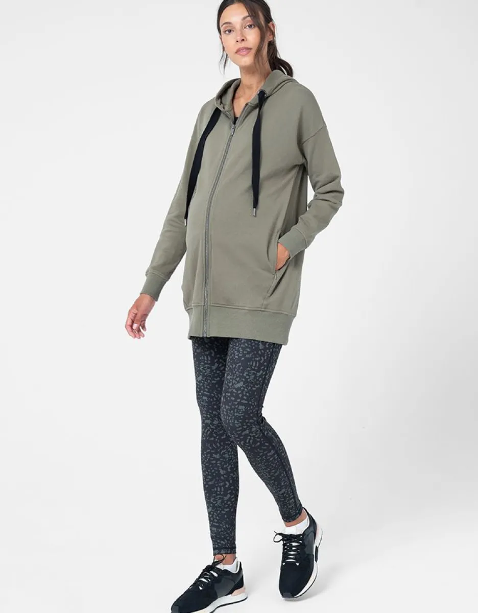 Shop Seraphine Khaki 3 In 1 Umstands- & Tragehoodie Baumwolle