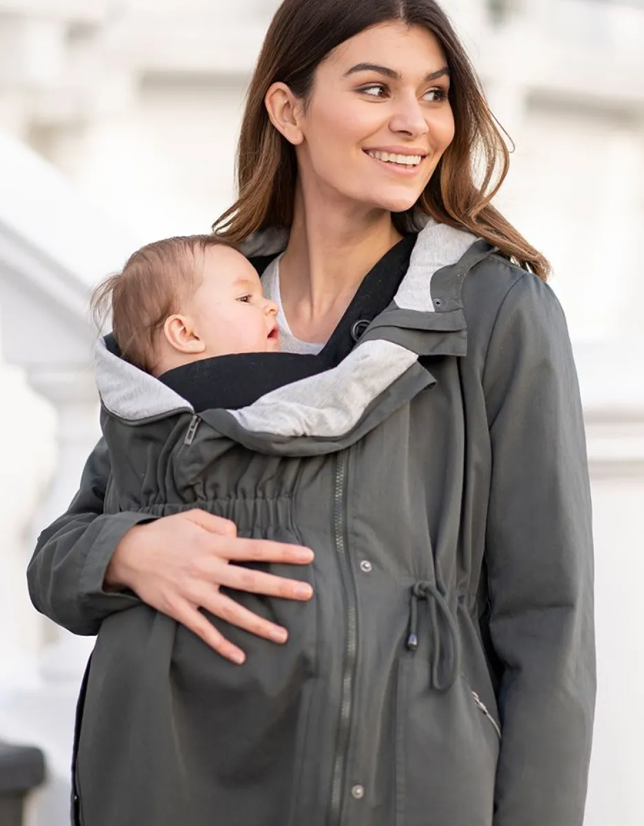 Best Sale Seraphine Khaki Utility Parka 4-In-1 Umstands- Und Babytragejacke Mit Kapuze