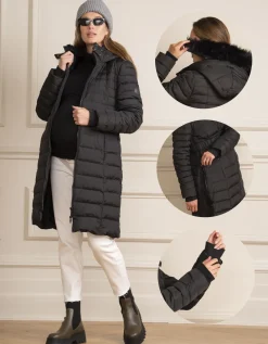 Hot Seraphine Knielanger 3 In 1 Umstands- & Tragemantel Schwarz