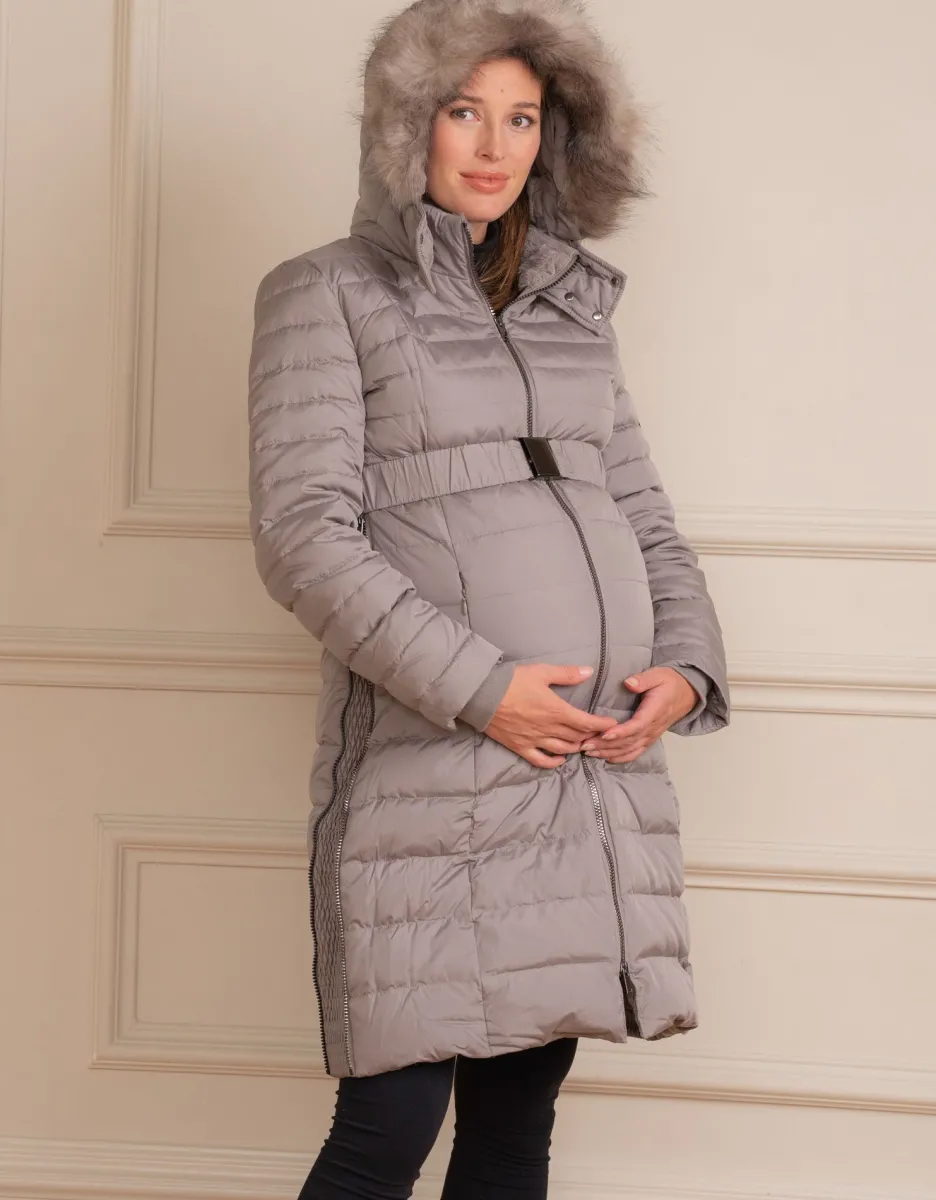 Store Seraphine Knielanger 3 In 1 Umstands- & Tragemantel Graubraun