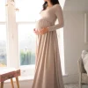 Online Seraphine Langarmliges Umstands- Und Still-Maxikleid Rosa