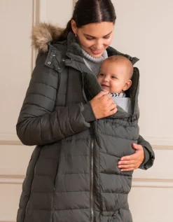 New Seraphine Lange 3-In-1 Daunenumstands- & Tragejacke In Khaki