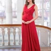 Outlet Seraphine Langes Umstands- Und Stillabendkleid - Bordeaux