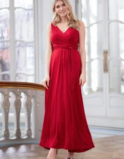 Outlet Seraphine Langes Umstands- Und Stillabendkleid - Bordeaux