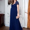 Best Seraphine Langes Umstandsabendkleid Aus Seide & Spitze