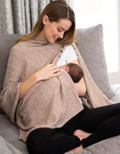Best Seraphine Luxurioser Stillschal Mit Zopfstrickmuster - Camel