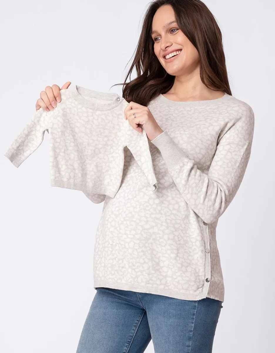 Store Seraphine Mama & Mini Animal Print Baumwollpullover