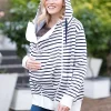 Discount Seraphine Marineblauer Und Weiser Streifen 3 In 1 Umstands- Und Babytrage-Hoodie