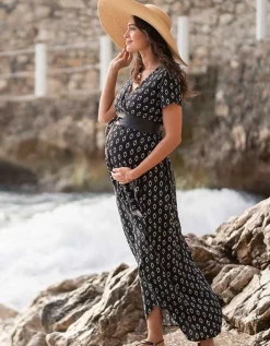Store Seraphine Maxi Umstandskleid Im Wickelstil