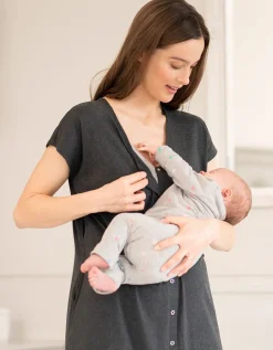 Store Seraphine Midi Geburtshemd Bio-Baumwolle