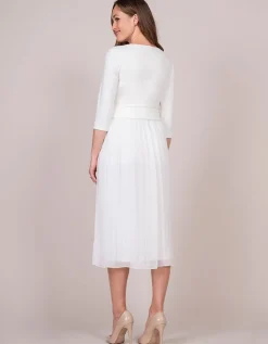 Sale Seraphine Midi Umstandskleid Mit Faltenrock Elfenbein