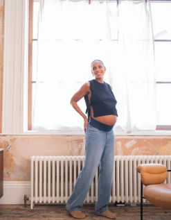 Online Seraphine Mutterschafts-Jeans Wide Leg Mid Bump