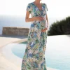 Best Sale Seraphine Paisley Umstandsmaxikleid Mit Knotendesign