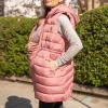 Fashion Seraphine Pinke, Lange, Wattierte 3-In-1-Umstands- Und Babytrageweste Mit Kapuze
