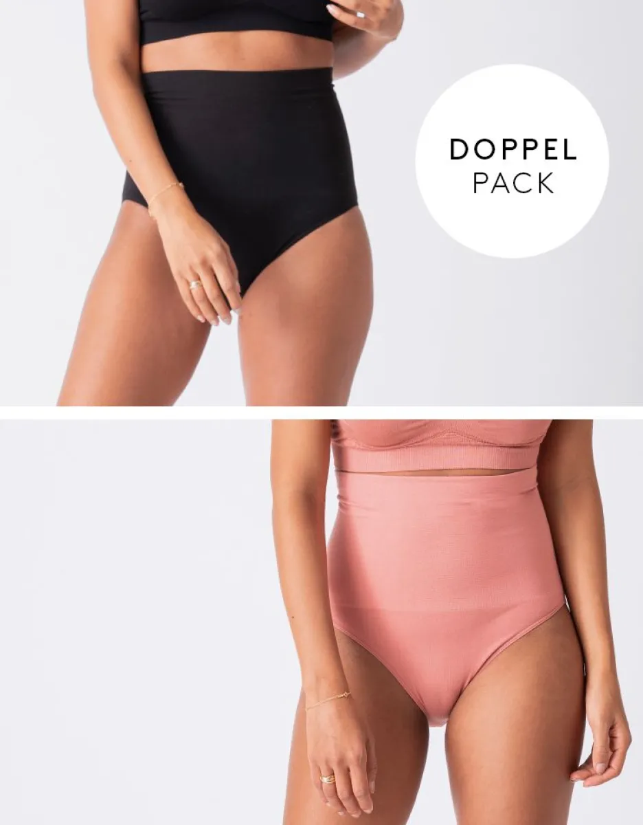 New Seraphine Postnatale Formende Slips Doppelpack Schwarz & Terracotta