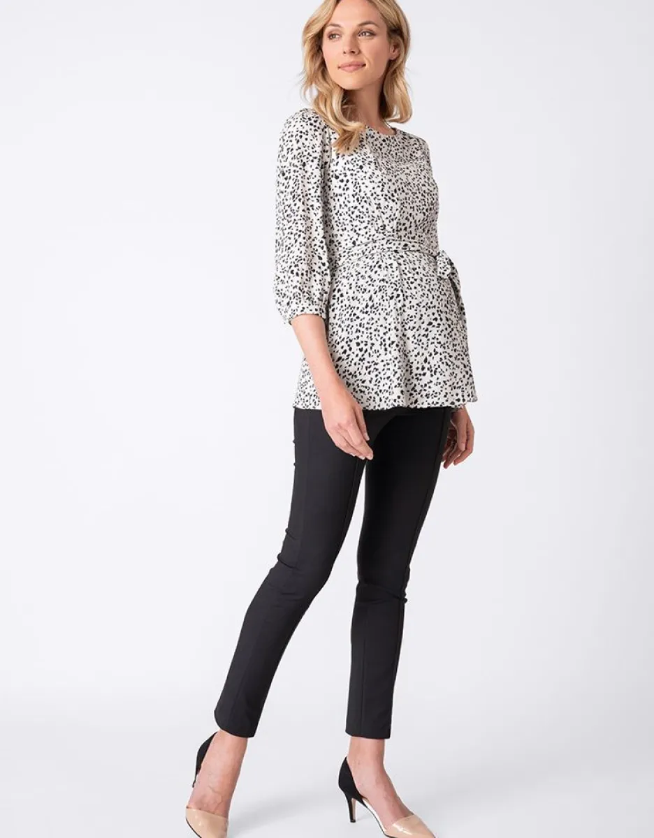 Outlet Seraphine Print Umstandsbluse Mit Gurtel