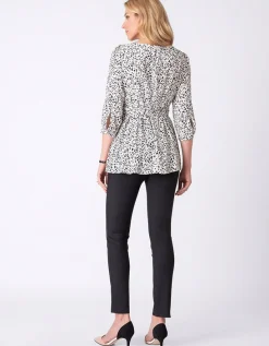 Outlet Seraphine Print Umstandsbluse Mit Gurtel