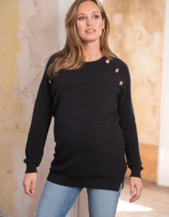 Store Seraphine Rippen-Umstands- & Stillpullover Baumwolle