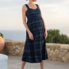 Hot Seraphine Romantisches Still- & Umstandsmidikleid Aus Baumwolle