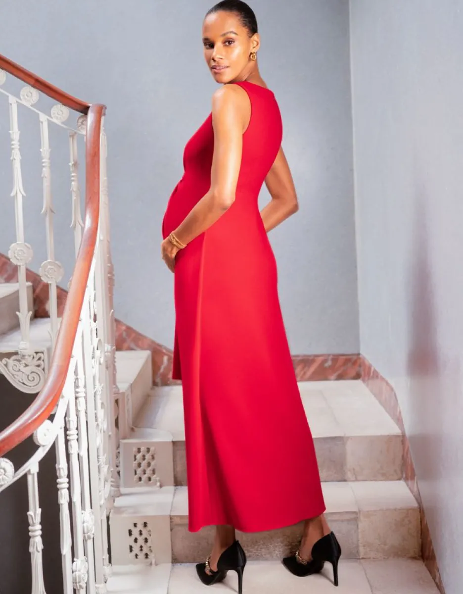 Best Sale Seraphine Rotes Umstandskleid Kurz & Lang