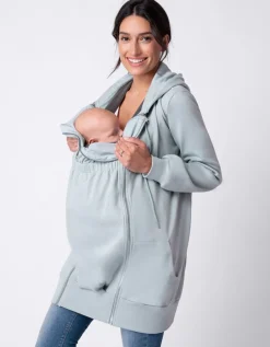Hot Seraphine Salbeigruner 3-In-1 Umstands- Und Babytrage-Hoodie