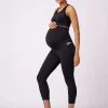 Best Seraphine Schwarze 3/4-Lange Umstands-Gym- Und Activewear-Leggings