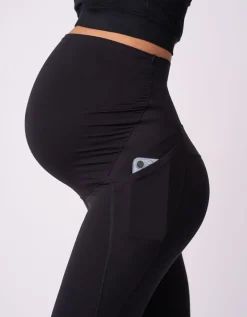 Best Seraphine Schwarze 3/4-Lange Umstands-Gym- Und Activewear-Leggings