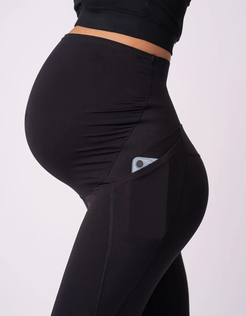 Best Seraphine Schwarze 3/4-Lange Umstands-Gym- Und Activewear-Leggings