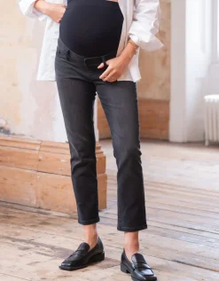 Discount Seraphine Schwarze Mutterschafts-Jeans Bio Slim Over Bump